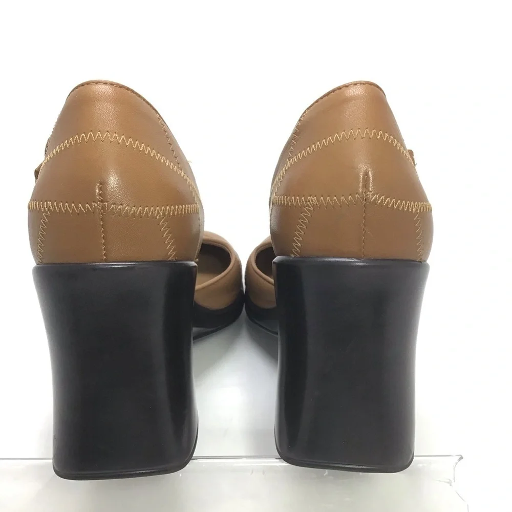 Gianni Bini Prisma Tan Leather Wedge Sandals 9M